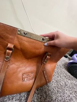 Leather bucket bag