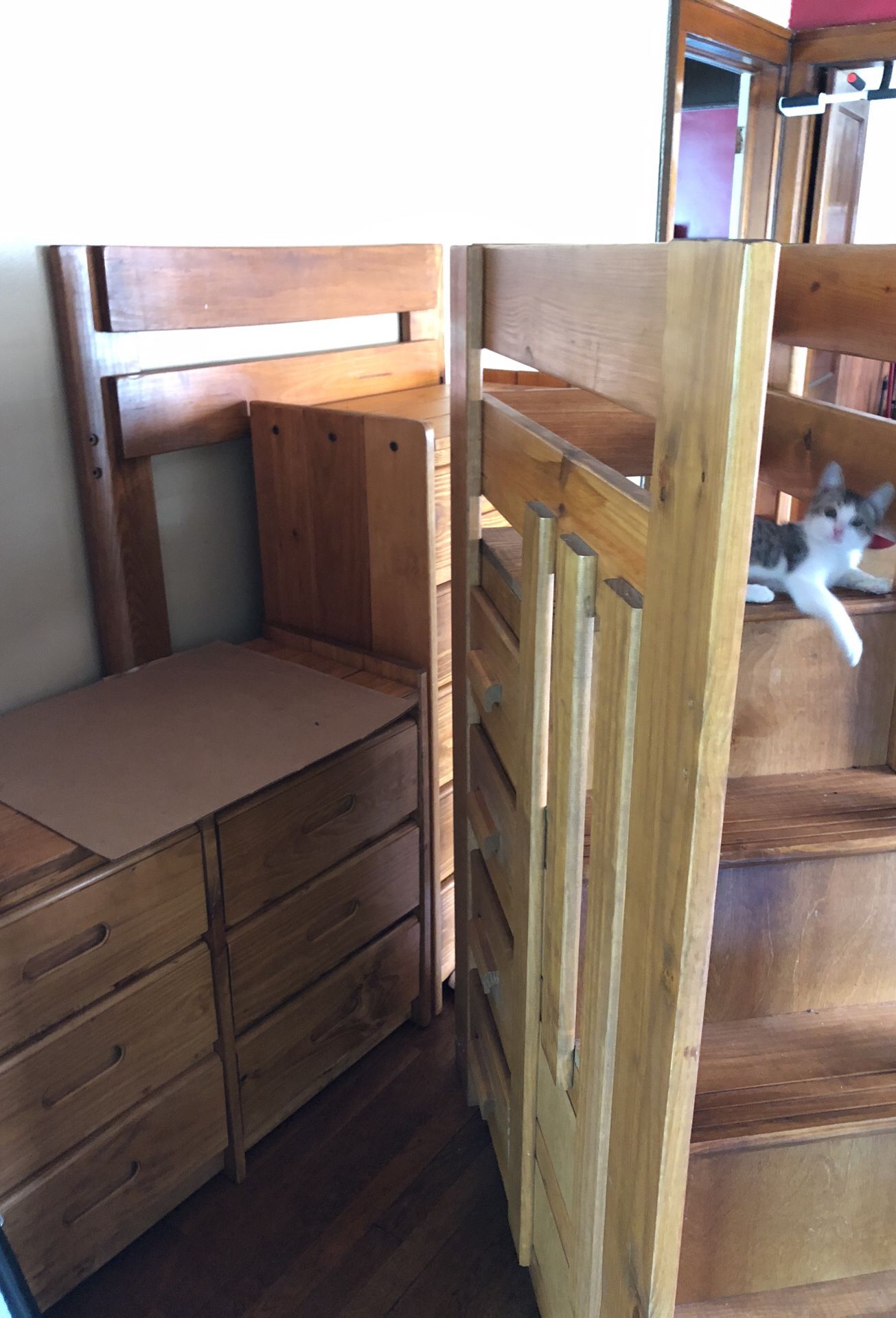 Bunk bed and dresser sets, beds are included
