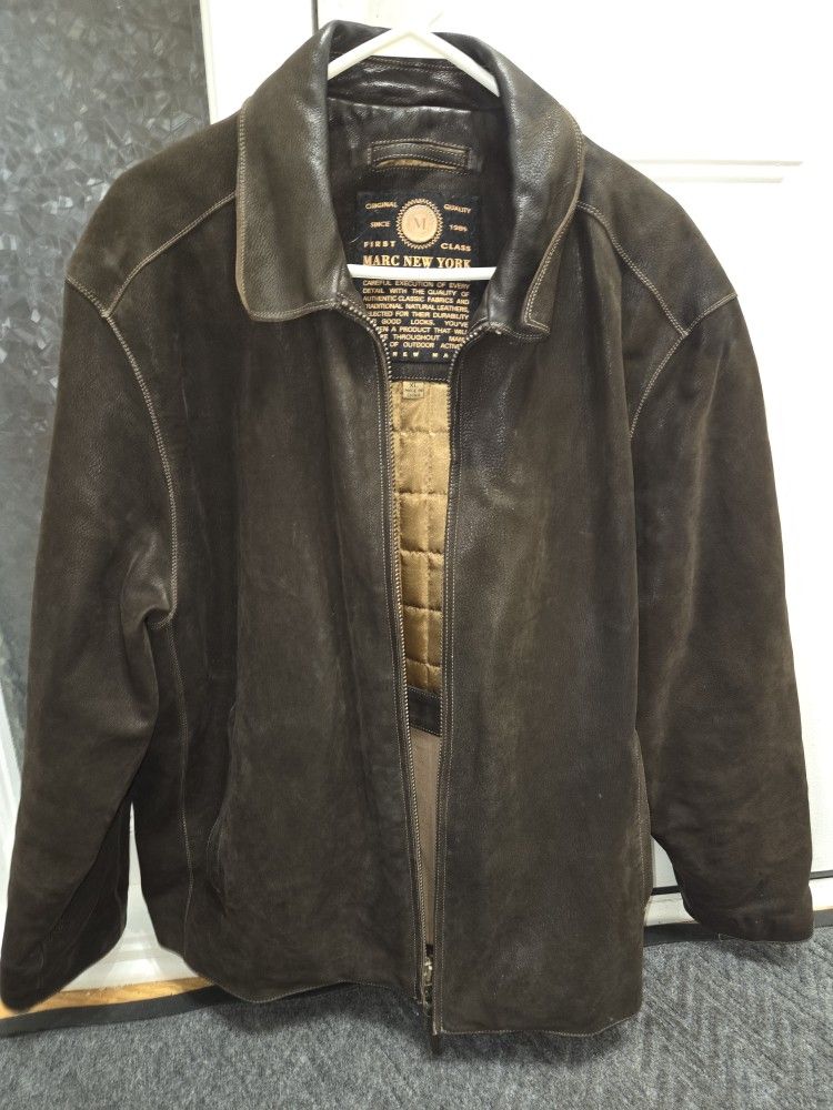 Men's Leather Jacket Marc New York XL
