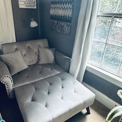 Gray Convertible Sofa Bed Chair