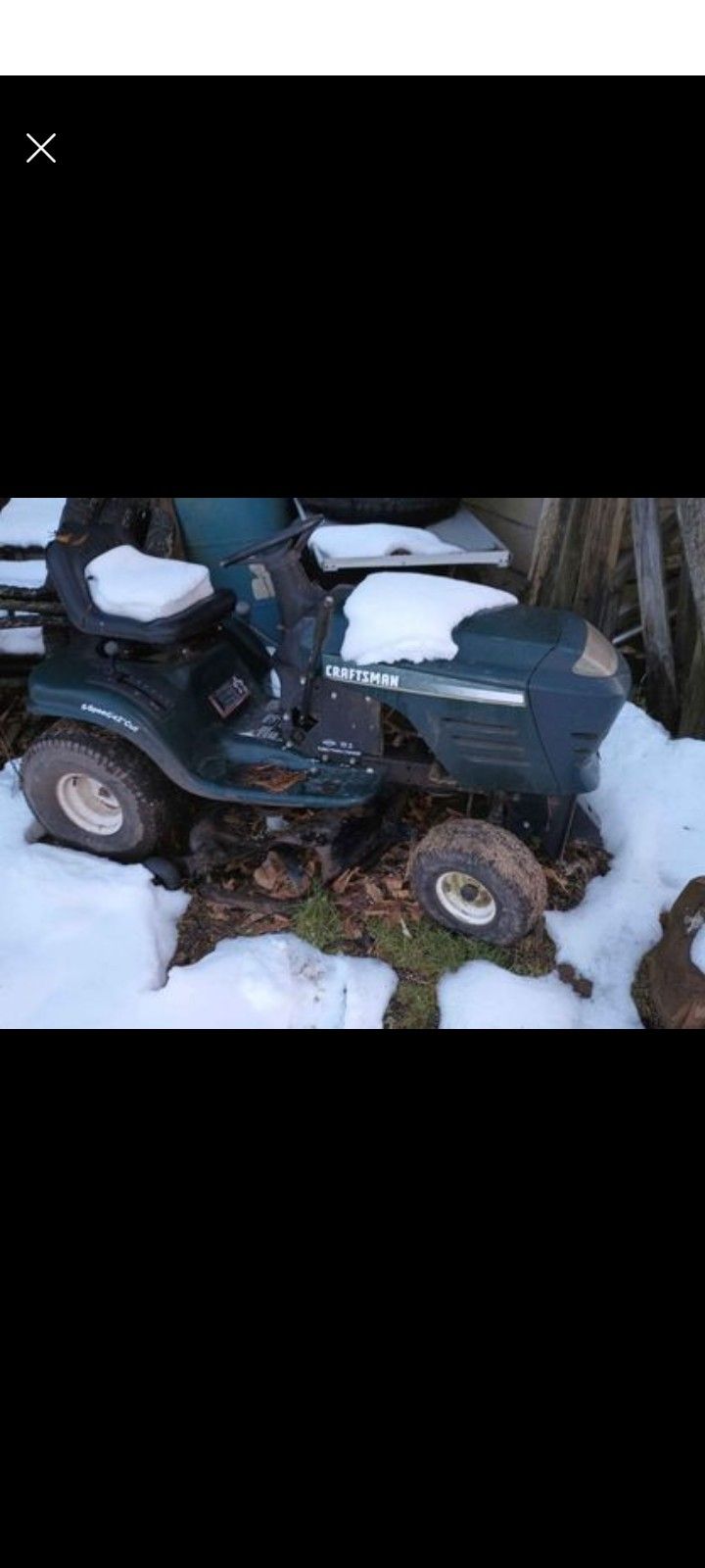 Craftsman Riding Lawn Mower Has Plow That Comes With