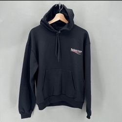 Balenciaga Hoodie Red & White Logo ‘Black’