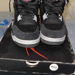 JORDAN 4 BLACK CANVAS 9.5 VNDS