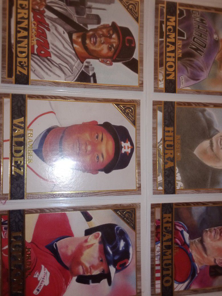 Lot Of 9 2020 Topps Gallery "Wood Canvas" Baseball Cards