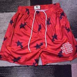 Eric Emanuel X Bape Shorts Red 