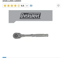 CRAFTSMAN OVERDRIVE 180 -Tooth 3/8-in Drive Gunmetal Handle Ratchet