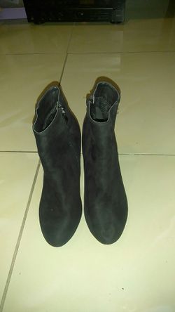 Black boots cut boots
