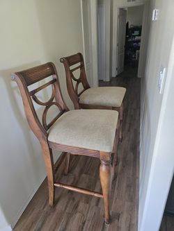 Bar stools heavy, solid wood
