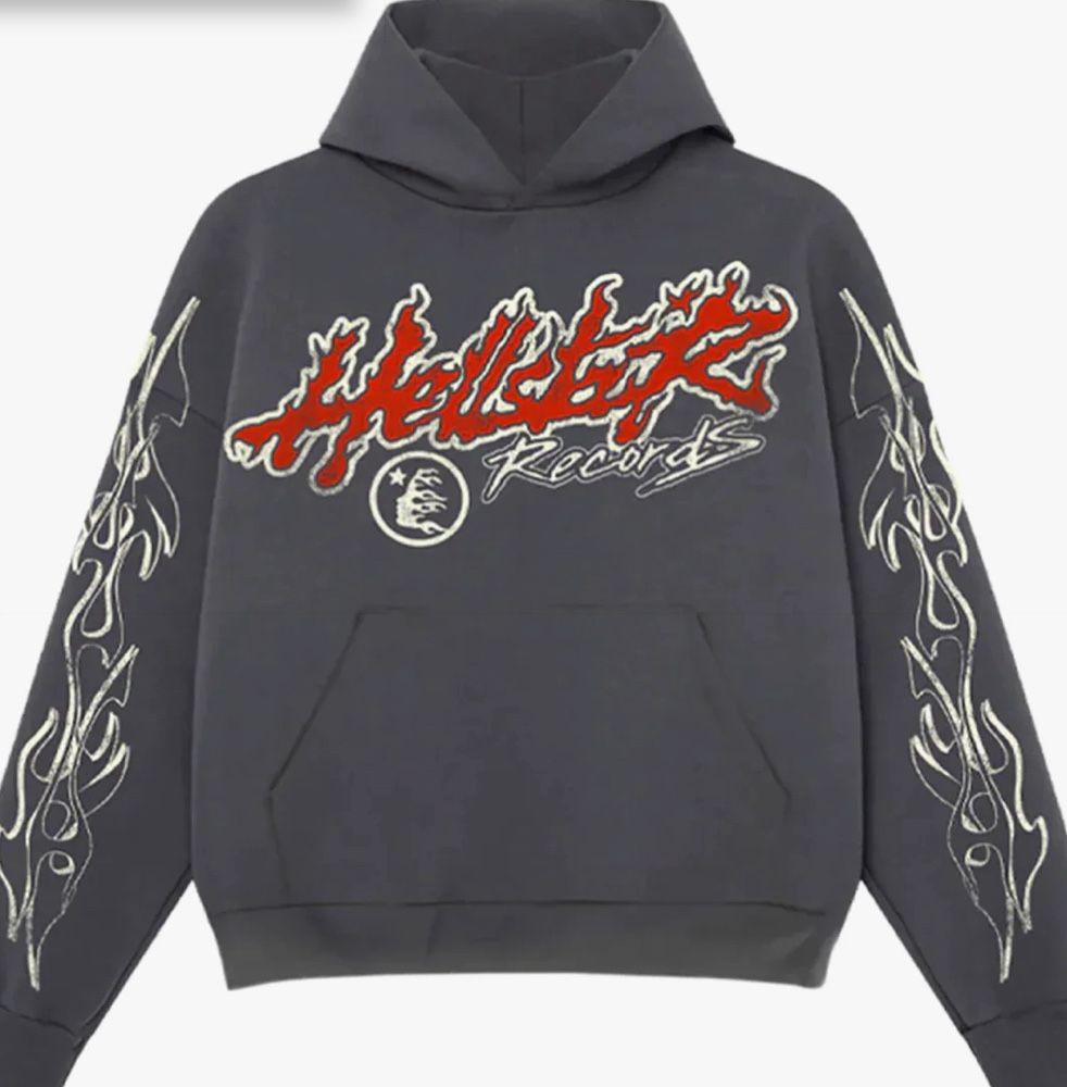 HELLSTAR STUDIOS RECORDS TOUR HOODIE FADED BLACK