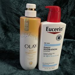 Eucerin and Olay
