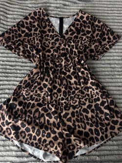 Leopard print romper