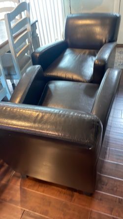 Two brown chairs great condition.