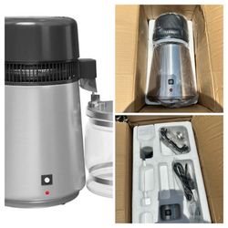 NEW Garvee 4L Distilled Water Maker 750W Stainless Steel Home Countertop Water Distiller Pure Water