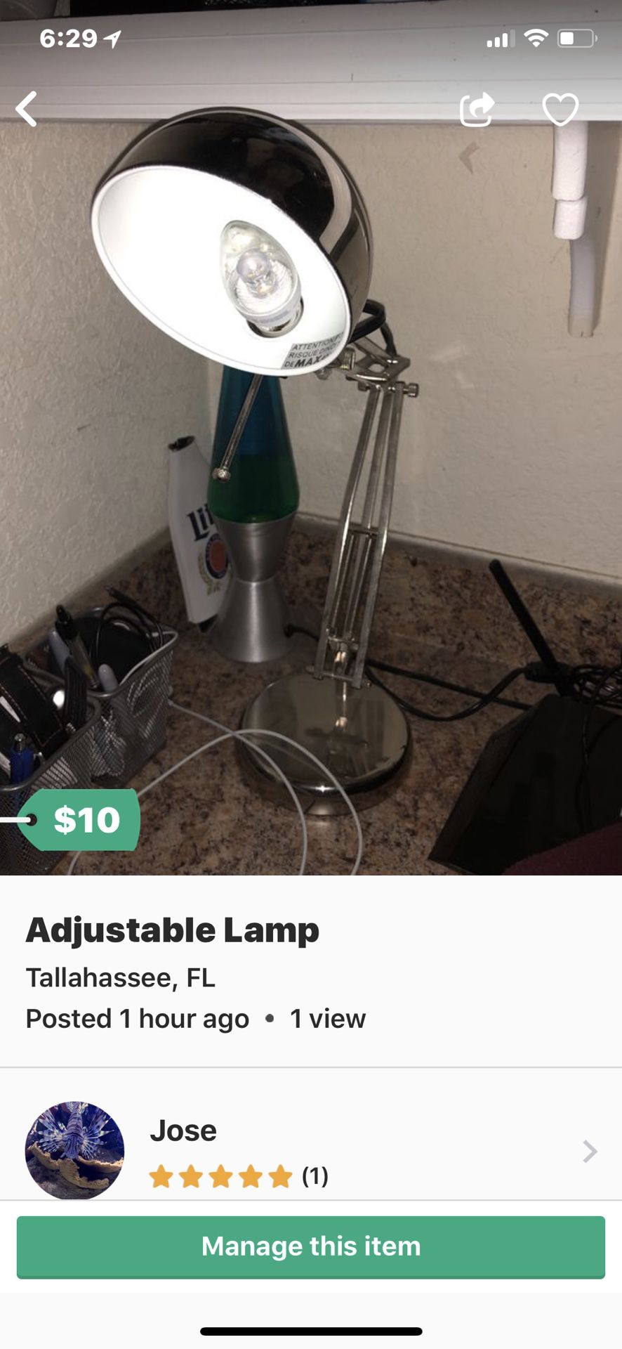 DESK LAMP AND LAVA LAMP