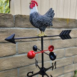 60" Weathervane Metal ROOSTER Stake, Yard Art, Garden Decor