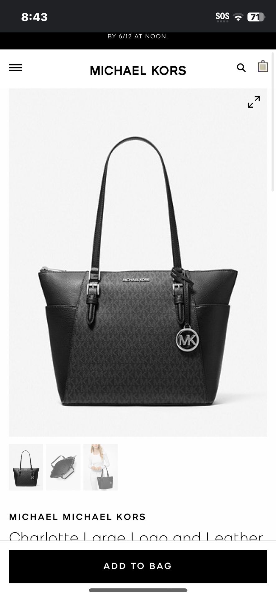 Michael Kors -Saffiano leather Charlotte tote bag - clothing