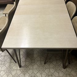 Retro Formica Kitchen Table W/6 Chairs 