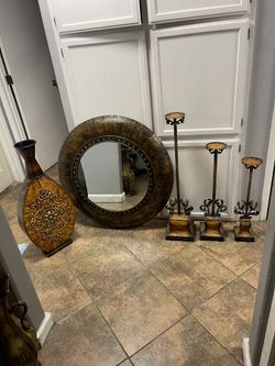 Big Mirror, Floor Candleholders,vases