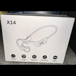 CXK Bone Conduction Headphones Bluetooth 5.4 Open Ear Headphones with Mic, Premi