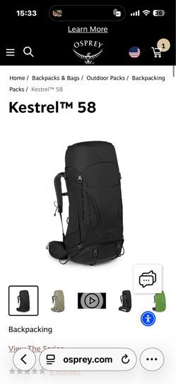 Osprey Kestrel 58 Pack - Men's L/XL