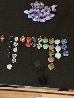 Heart Shaped Stone Pendants