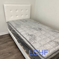 NEW TWIN BED DFRAME WITH MATTRESS 