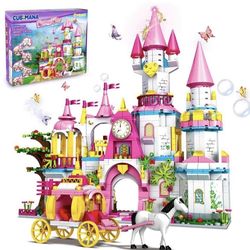 Girls Castle Princess Building Toys - Girl Fantasy House 5-in-1 Castle & Carriage Playsets Building Blocks Architecture Set 🆕✅Reg. Retail $49.99