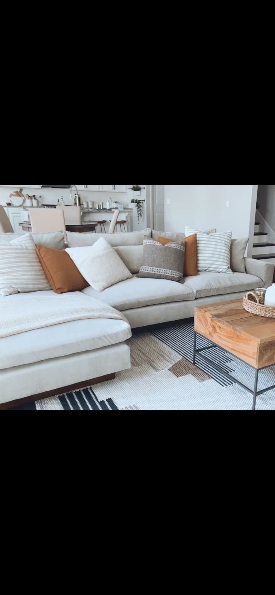 West Elm Harmony Left 2 Piece Chaise Sectional