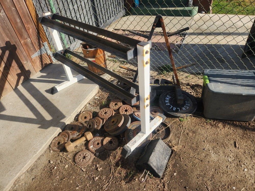 Racks Gym Weights Olympic Plates Bars Etc