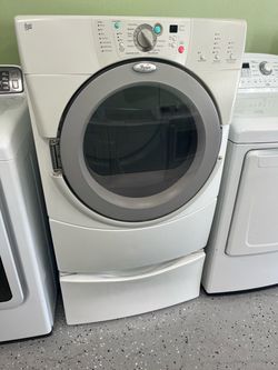 Whirlpool Duet Front-Load Dryer with Pedestal