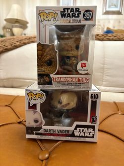 Funko Pop Star Wars Lot of 2 Trandoshan Thug and Darth Vader