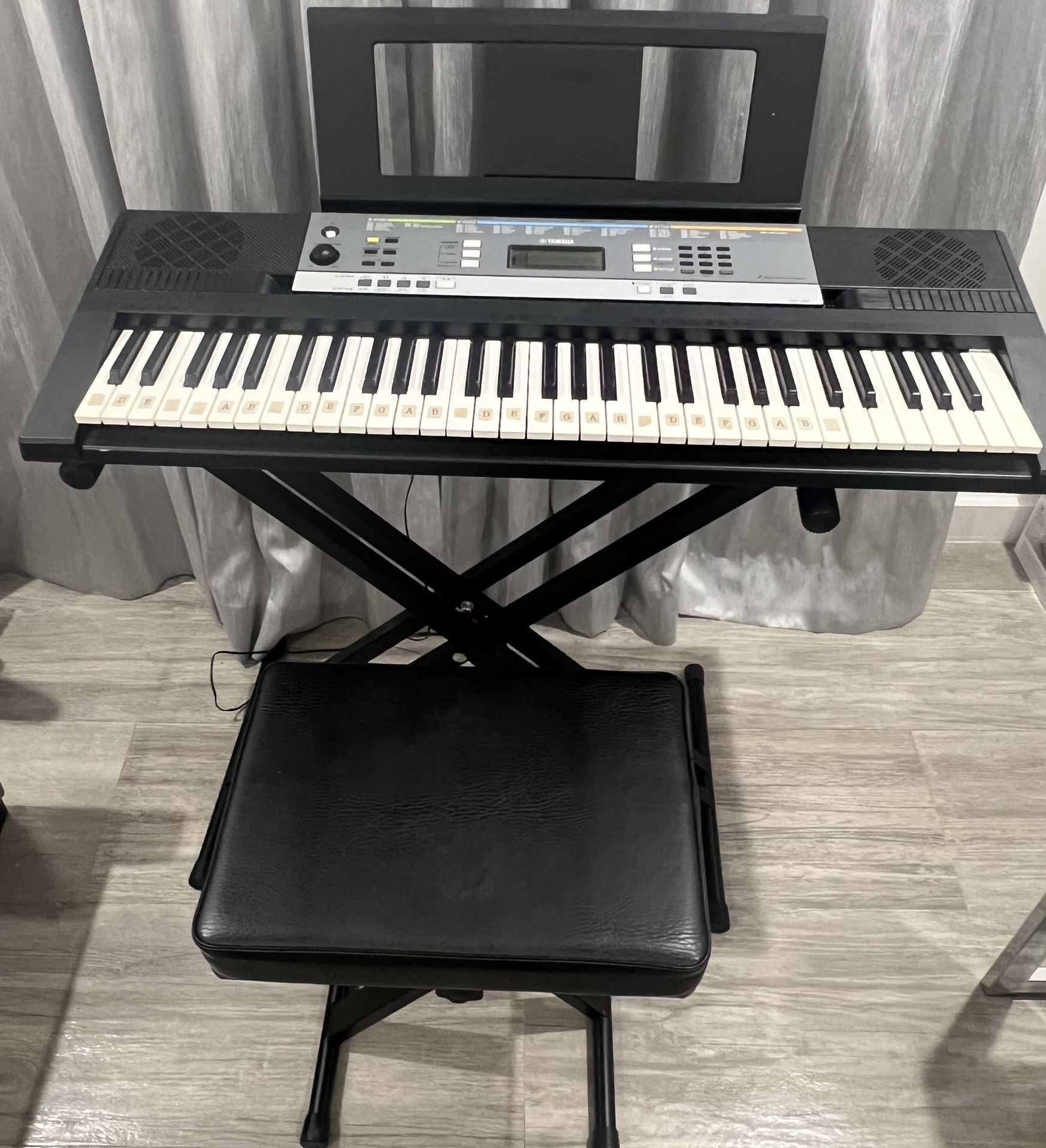 CASIO YPT 240 WITH Keyboard Stand and Bench Set, Adjustable Height Digital Piano