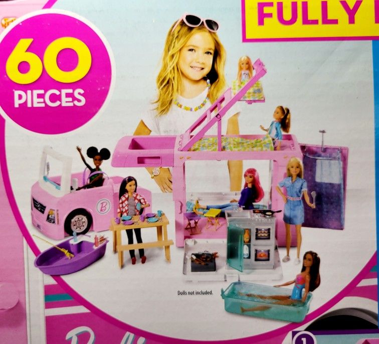 Barbie In Camper Play Set New