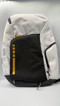 Nike Elite Backpack White Black Yellow – New