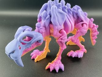 3D Printed Flexible Sabertooth Tiger | Wiggly Prehistoric Toy
