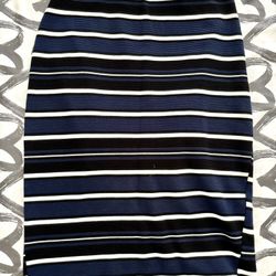 Zara Striped Midi Skirt