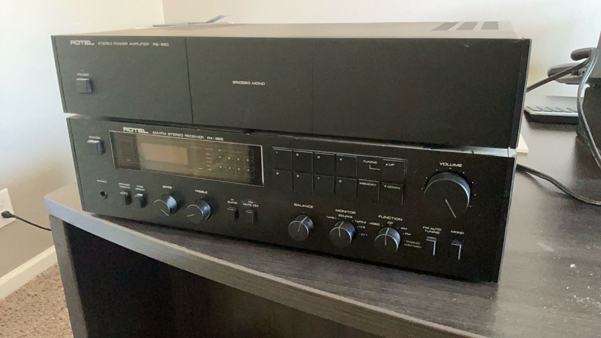 Rotel Power Amp RB 850 and RX 855 Stereo Receiver