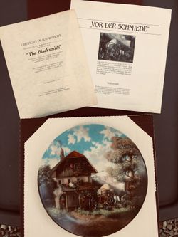 Collectors plate “ The Blacksmith”