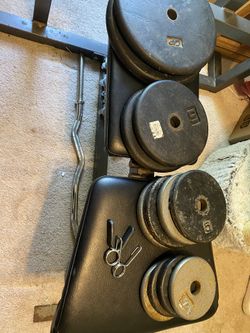 Weight bench, Bars And Weights