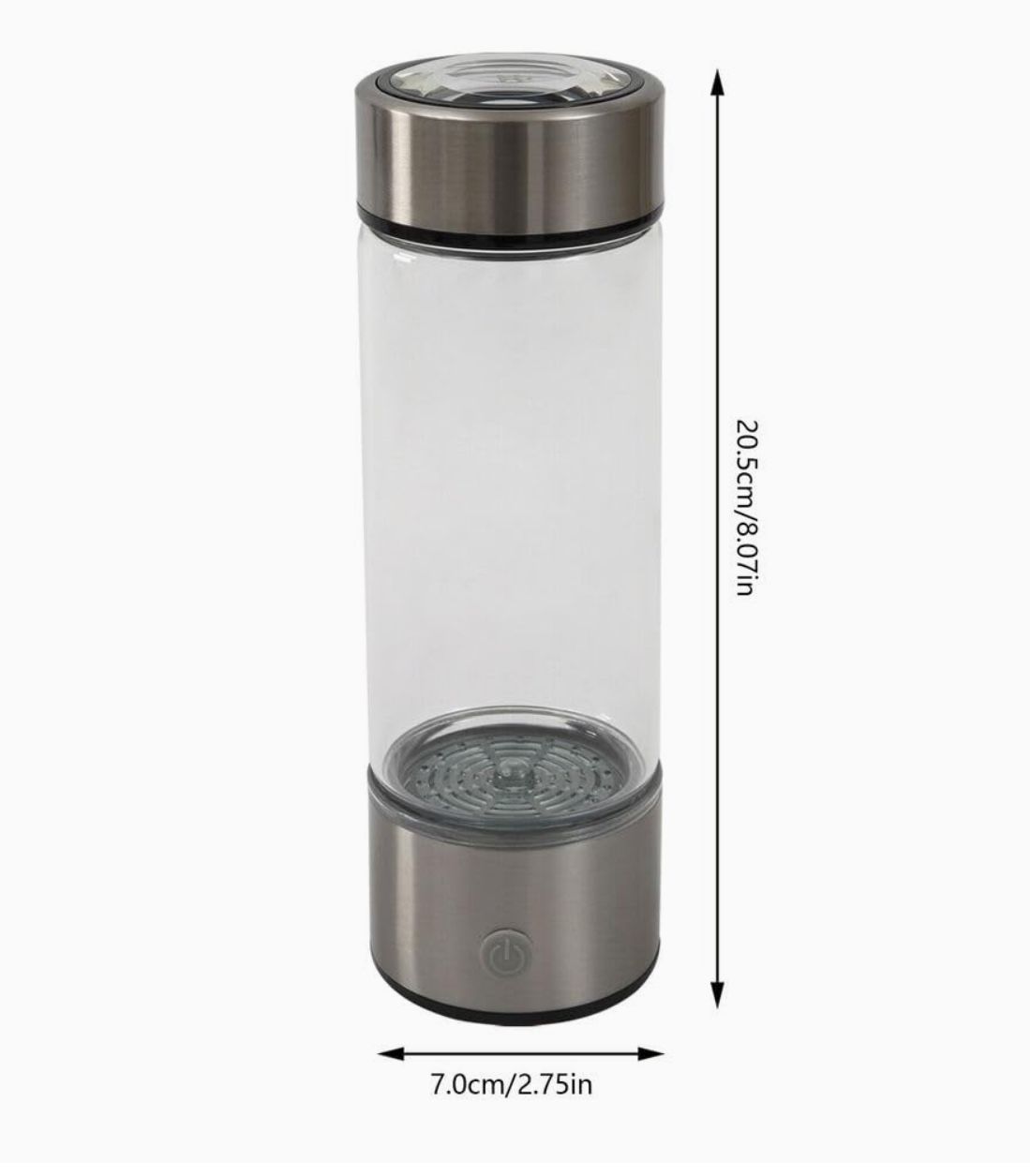 LORENZERIK Portable Hydrogen Water Generator in The Shape of a Bottle, Rechargeable for Home, Office, Travelling 450ml Hydrogen Water Bottle
