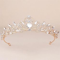 Gold Silver Color Tiaras And Crowns For Wedding Bride Party Crystal Pearls Diadems Rhinestone Head Ornaments Fashion Accessories  Message me if you ar