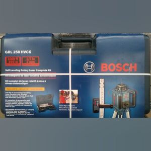 New Grl250hvk Bosch Rotary Laser Self Leveling 1000 Range 600 At