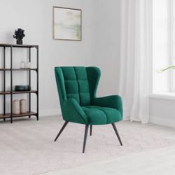Brand New velvet Accent Green Chair