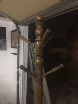 Vintage hat rack coat rack wood