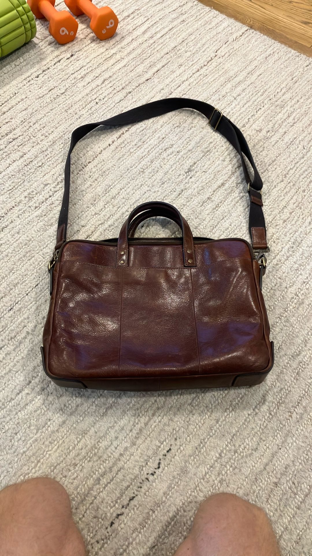 Leather Fossil Briefcase