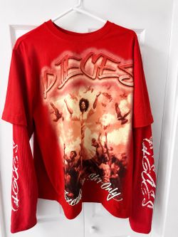 Red Long Sleeve Graphic Tee