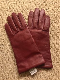Classy Red Leather Gloves