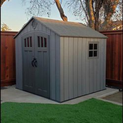 Outdoor Storage Shed - Lifetime 8 Foot X 7.5 Foot - NEW IN BOX - Not Negotiable