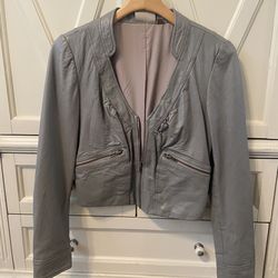 Cropped Leather Jacket