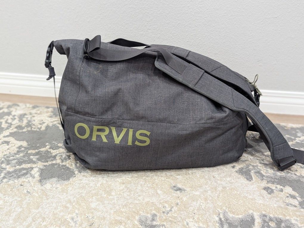 ORVIS Safe Passage Carry On Travel Bag/Backpack 900D polyester with DWR Coating Hiking Gym Travel